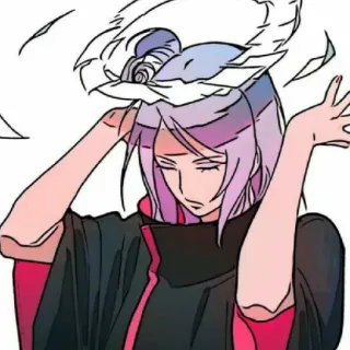💜 98d2f847 Konan Naruto Anime, Ninja, Konan, Carta, Naruto, Fanart, Personaggio telegram sticker
