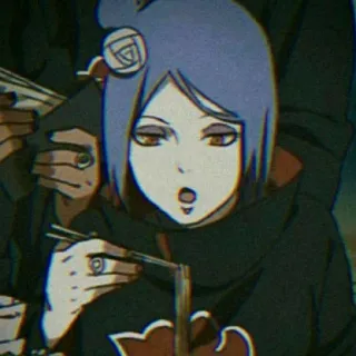 💜 b26d2df0 Konan Naruto anime, personaggio, naruto, konan, carino, mangiare telegram sticker