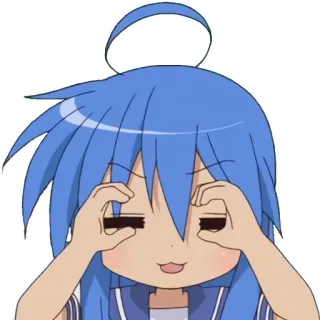 🔭 038c97c0 Konata Izumi Lucky Star Аниме, Манга, Девушка, Милая, Коната whatsapp sticker