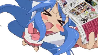 😆 06a884dc Konata Izumi Lucky Star Аниме, Манга, Чтение, Отаку, Милый whatsapp sticker