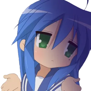 😒 0a8b7303 Konata Izumi Lucky Star Аниме, Девушка, Студентка, Милый whatsapp sticker