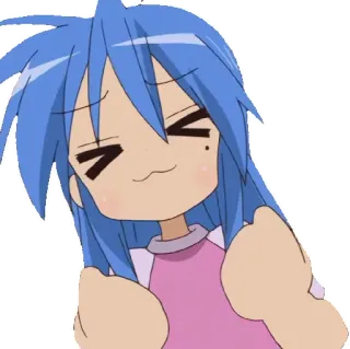 😆 18bb591c Konata Izumi Lucky Star Аниме, Девушка, Милый, Смешной, Манга whatsapp sticker
