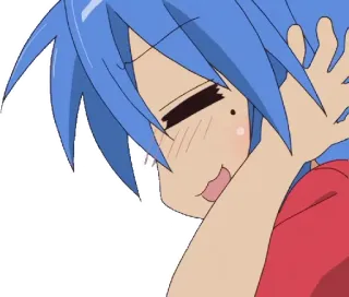 😅 5ea60d2d Konata Izumi Lucky Star Аниме, Lucky Star, Коната, Каваи whatsapp sticker