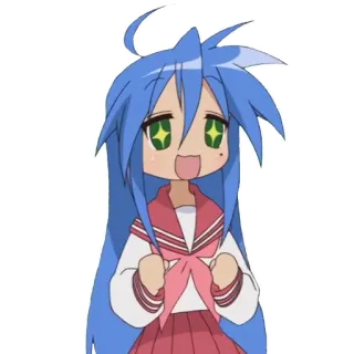 😍 699e506b Konata Izumi Lucky Star Аниме, Милый, Девушка, Lucky Star, Коната whatsapp sticker
