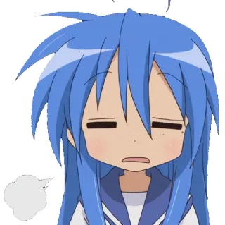 😩 7439c0f8 аниме, девушка, сонная, скучающая, уставшая whatsapp sticker