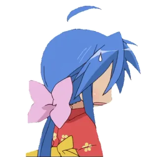 😕 75319830 аниме, смущенный, застенчивый, мультфильм whatsapp sticker