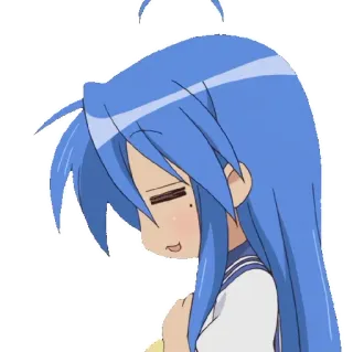 😌 9595bd01 Konata Izumi Lucky Star Аниме, Девушка, Lucky Star, Коната, Изуми, Мультфильм whatsapp sticker