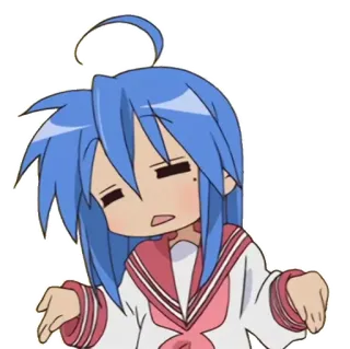 💁‍♂️ b3d17eb9 Konata Izumi Lucky Star Аниме, Lucky Star, Коната, Манга, Ленивый whatsapp sticker