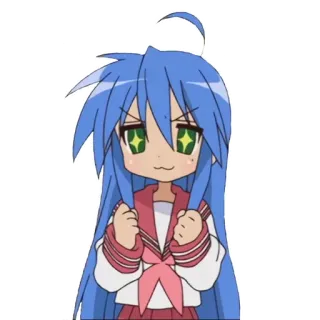 😈 c7cdf1b5 Konata Izumi Lucky Star Аниме, Манга, Девушка, Милый, Чиби whatsapp sticker