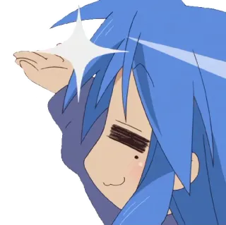 ⭐️ ca20d8de Konata Izumi Lucky Star Аниме, Девочка, Смешно, Милый, Lucky Star, Коната whatsapp sticker