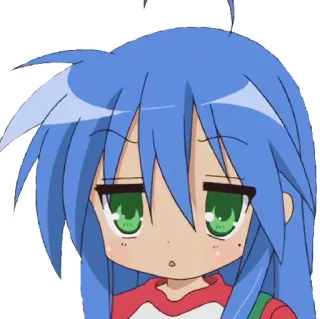 😕 f2126544 Konata Izumi Lucky Star Аниме, Манга, Девушка, Грустно, Мило, Изуми whatsapp sticker
