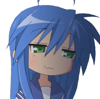 😏 62b664a0 Konata Izumi Lucky Star Anime, Lucky Star, Konata Izumi, Chibi whatsapp sticker