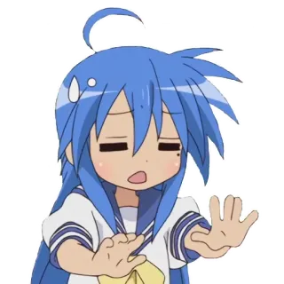 🛑 b68cb536 Konata Izumi Lucky Star Anime, Personnage, Fille, Lucky Star, Konata Izumi whatsapp sticker