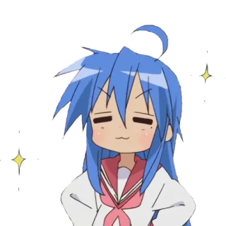 🌟 e095b94b Konata Izumi Lucky Star Anime, Chibi, Konata Izumi, Lucky Star, Mignon, Manga, Suffisant whatsapp sticker