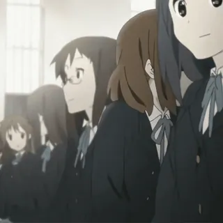 🥠 7ad8403e Anime, Chicas de escuela, Uniformes, K-On!, Lindo, Amigos, Dibujos animados telegram sticker