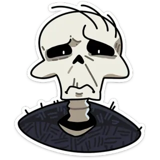 💀 9991153e โครงกระดูก, น่ากลัว, เศร้า, การ์ตูน, น่าขนลุก telegram sticker