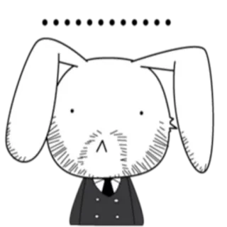 😐 0e25628c conejo, dibujos animados, personaje, conejito, animal, traje telegram sticker