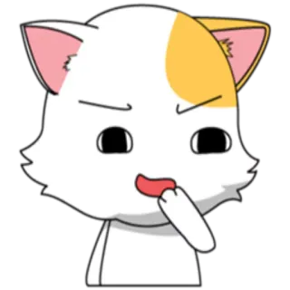 😦 5373fadc gato, animal, pegatina, dibujos animados, lindo, divertido, mascota telegram sticker