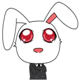😯 ad3ae2af conejo, conejo, animal, lindo, dibujos animados, personaje telegram sticker