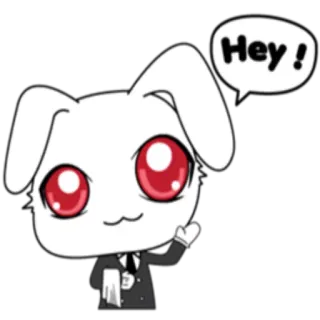 Koneko and Bunny Eye Red telegram stickers