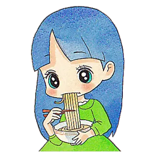 🍜 a0405ee0 Kartun, Anime, Gadis, Makan, Ramen, Mie, Kawaii telegram sticker
