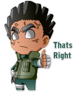 👍 84d30450 Thats Right Anime, Daumen hoch, Cartoon, Positiv, Richtig telegram sticker