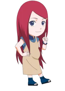 ☝ b55f2018 Kushina Uzumaki Naruto kushina, naruto, anime, manga, cartoon telegram sticker