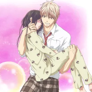 ❤️ 06cb1784 Аниме, Романтика, Пара, Любовь, Мультфильм, Манга, Нести whatsapp sticker