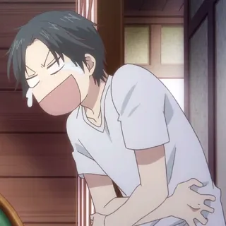 ➰ 1b68745c Аниме, Мультфильм, Грустный, Плачущий, Эмоции, Мужской whatsapp sticker