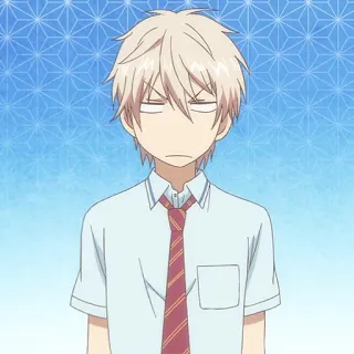 🎵 26501537 Аниме, Манга, Школьная форма, Мультфильм, Портрет, Нейтральное выражение, Мальчик whatsapp sticker