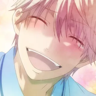 🎵 3781ecf1 Аниме, Манга, Улыбка, Счастливый, Румянец, Персонаж, Иллюстрация, Мультфильм whatsapp sticker