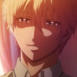 🎵 44dd62f2 Аниме, Персонаж, Портрет, Мужчина, Блондин whatsapp sticker