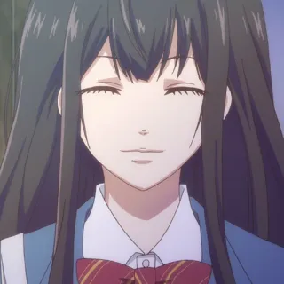 🎶 7ba49bee Аниме, Девочка, Школьная форма, Портрет, Мультфильм whatsapp sticker