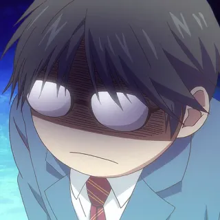 🎼 85c7627d Аниме, Злой, Выражение лица, Расстроен whatsapp sticker