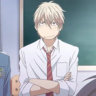 🎵 b17d1661 Аниме, Манга, Персонаж, Школьная форма, Мужской whatsapp sticker