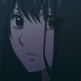 🎶 c00a1bf9 Аниме девушка, Женский персонаж, Портрет, Темные волосы, Аниме, Манга whatsapp sticker