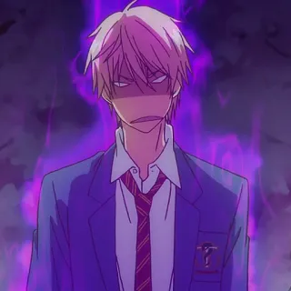 🎵 cc5a2321 Аниме, Злой, Мужской, Школьная форма, Персонаж whatsapp sticker