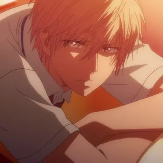 🎵 d2bf85a4 Аниме, Манга, Парень, Мужчина, Портрет, Персонаж, Светлые волосы whatsapp sticker