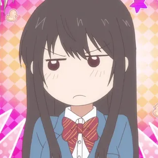 🎶 d7a1acf3 аниме девушка, раздраженный, мультфильм, милый, выражение, женский whatsapp sticker