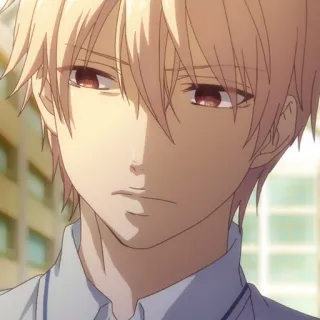 🎵 d7a24034 Аниме, Парень, Персонаж, Портрет, Иллюстрация, Блондин, Мультфильм whatsapp sticker