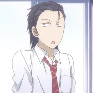 ➰ f5013128 Аниме, Мультфильм, Персонаж, Школьная форма, Выражение лица whatsapp sticker