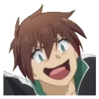 💟 239f0186 Kazuma Konosuba Anime, Konosuba, Kazuma, Śmieszne, Reakcja, Postać, Isekai whatsapp sticker