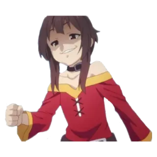 💟 d1655294 Megumin Konosuba Anime, Kreskówka, Manga, Megumin, Konosuba, Dziewczyna anime, Śmieszne whatsapp sticker