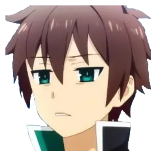 💟 f20fa7f3 Kazuma Konosuba Anime, Manga, Konosuba, Kazuma, Postać, Naklejka, Wyraz twarzy whatsapp sticker