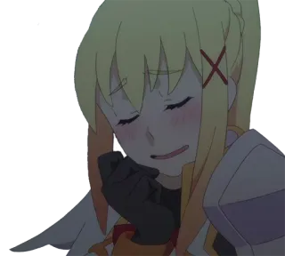 😚 5be7ae89 Darkness Konosuba Anime, Charakter, Dunkelheit, Blond, Manga telegram sticker