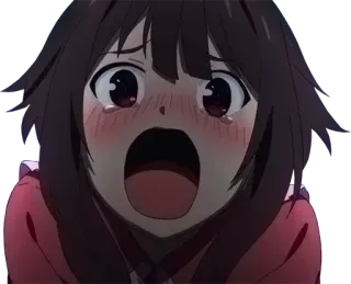😣 a44ee1c8 Megumin Konosuba Anime, Weinend, Traurig, Emotional, Megumin telegram sticker