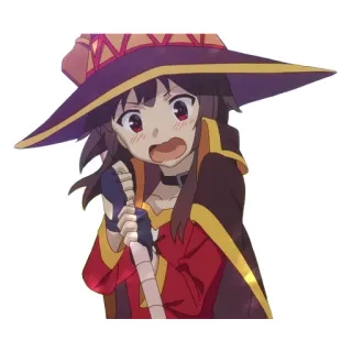 😣 27a49366 Megumin Konosuba Anime, Megumin, Konosuba, Tovenaar, Schattig, Anime meisje telegram sticker