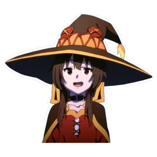😊 45fd8633 Megumin Konosuba Anime, Megumin, Konosuba, Tovenaar, Magie, Explosie telegram sticker