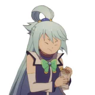 😑 75e703f8 Aqua Konosuba Anime, Personage, Vrouwelijk, Aqua, Konosuba telegram sticker