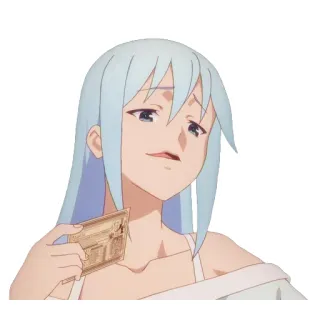 😏 ef80e553 Aqua Konosuba Anime, Konosuba, Aqua, Godin, Water telegram sticker